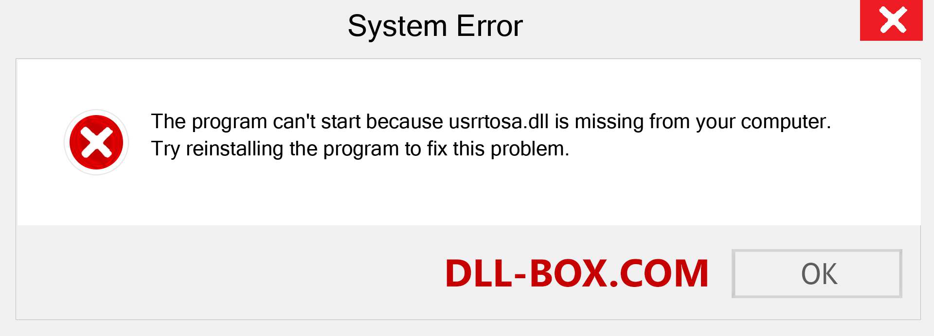 usrrtosa.dll file is missing?. Download for Windows 7, 8, 10 - Fix  usrrtosa dll Missing Error on Windows, photos, images
